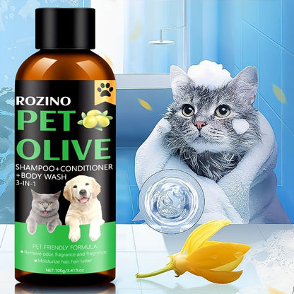 3-in-1 Hydrating ROZINO Pet Grooming Shampoo & Conditioner