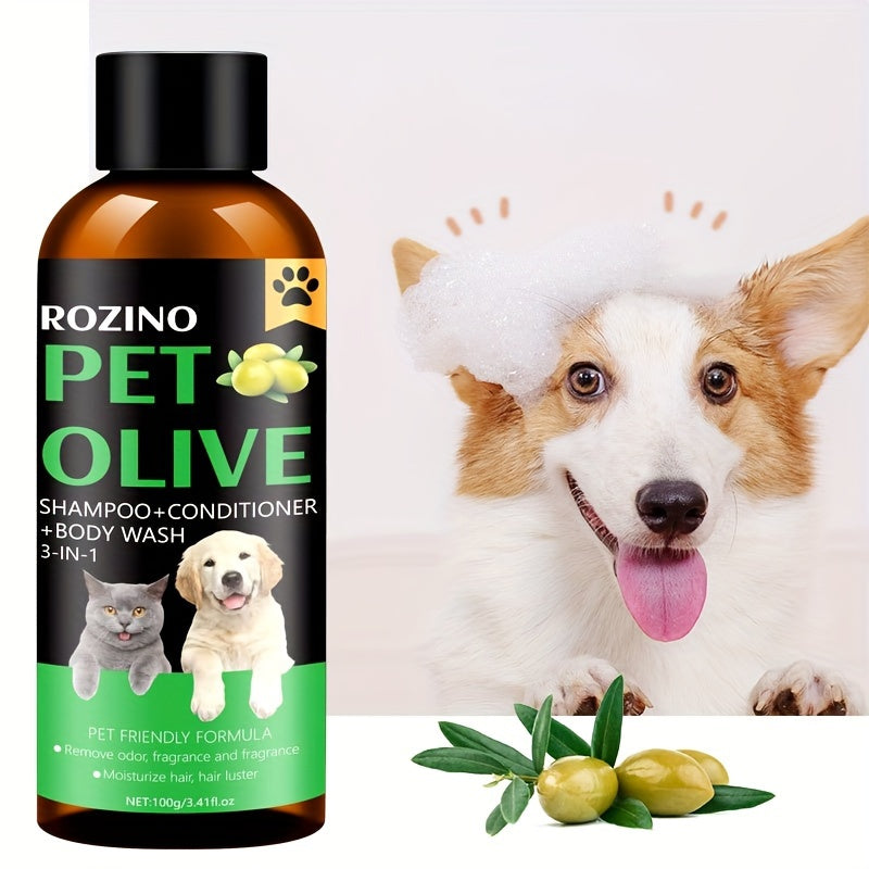 3-in-1 Hydrating ROZINO Pet Grooming Shampoo & Conditioner