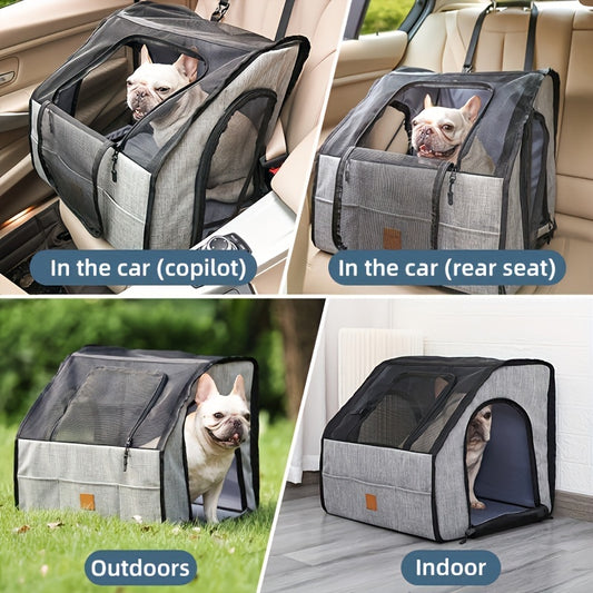 Small and Medium-sized Waterproof 3-door Portable Foldable Dog Travel Box