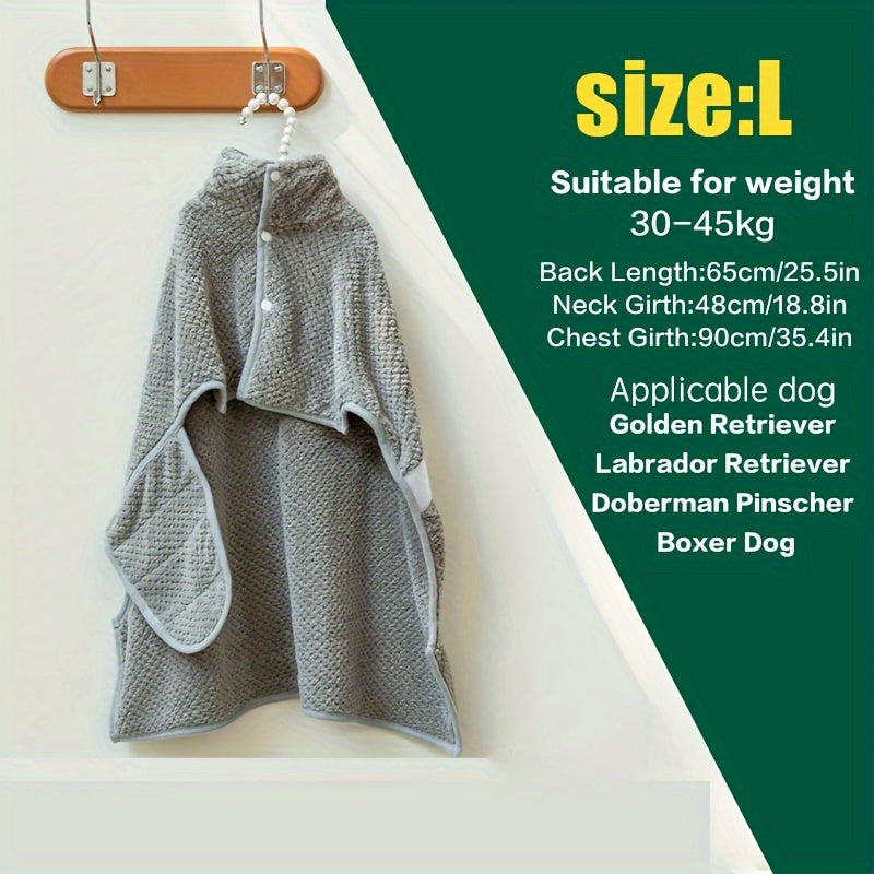 Quick-drying Pet Towel, Available In Two Colors, For Bathing, Swimming, And Beach Outings For Dogs.