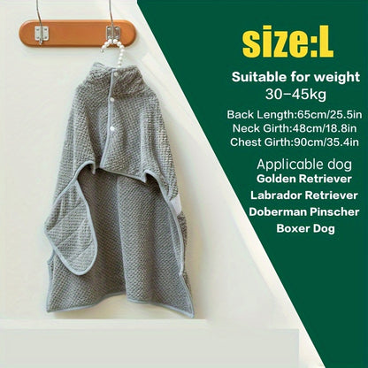 Quick-drying Pet Towel, Available In Two Colors, For Bathing, Swimming, And Beach Outings For Dogs.