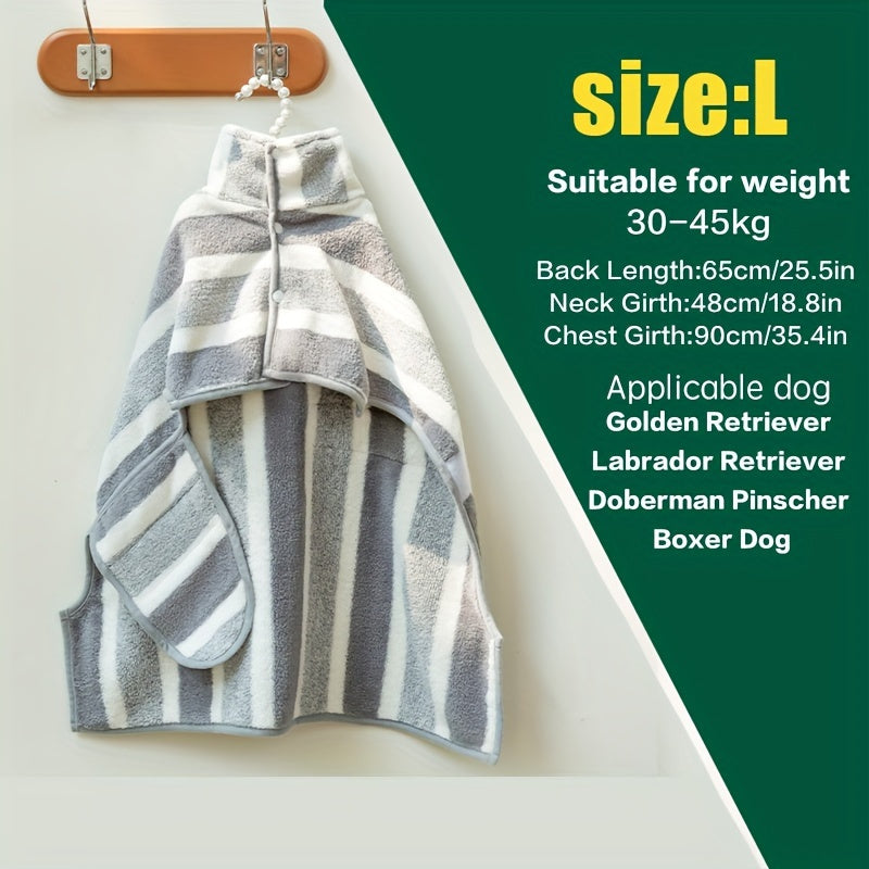 Quick-drying Pet Towel, Available In Two Colors, For Bathing, Swimming, And Beach Outings For Dogs.