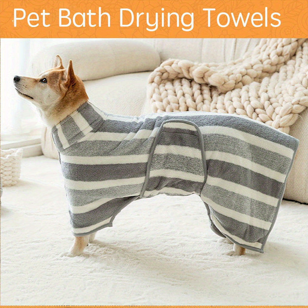 Quick-drying Pet Towel, Available In Two Colors, For Bathing, Swimming, And Beach Outings For Dogs.