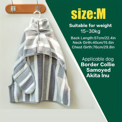 Quick-drying Pet Towel, Available In Two Colors, For Bathing, Swimming, And Beach Outings For Dogs.