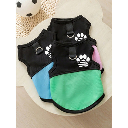 [MESH Pet Vest] 3pcs Summer Mesh Pet Vest - Breathable Clothes with Pull Rings for Small Cats and Dogs