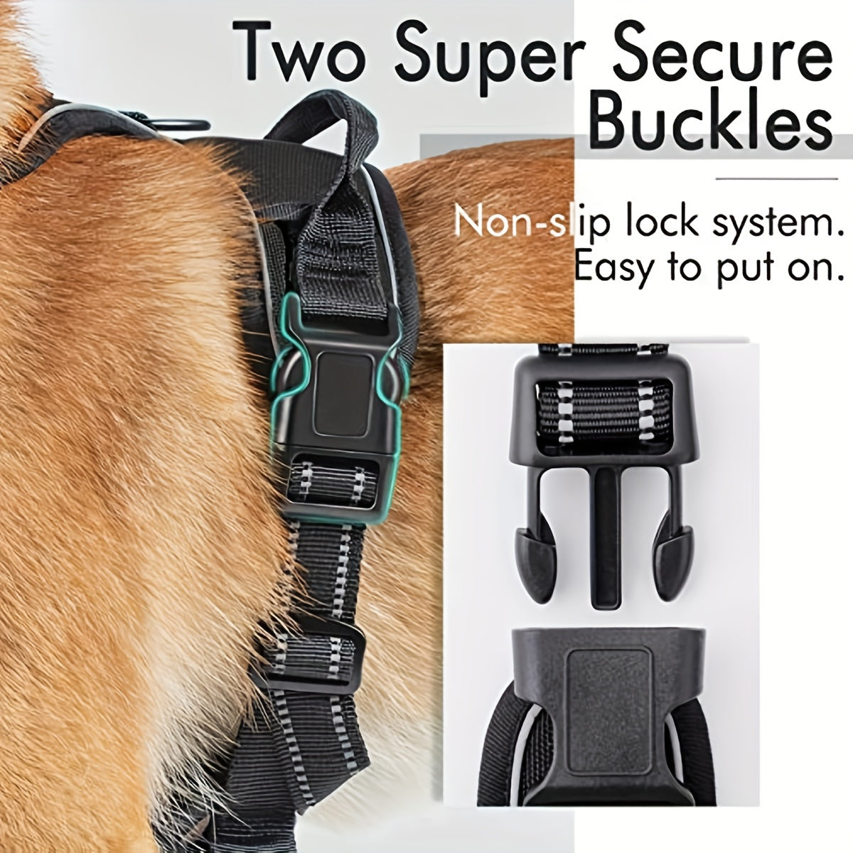 Magnolia 2pcs No Pull Dog Harness for Large Dogs