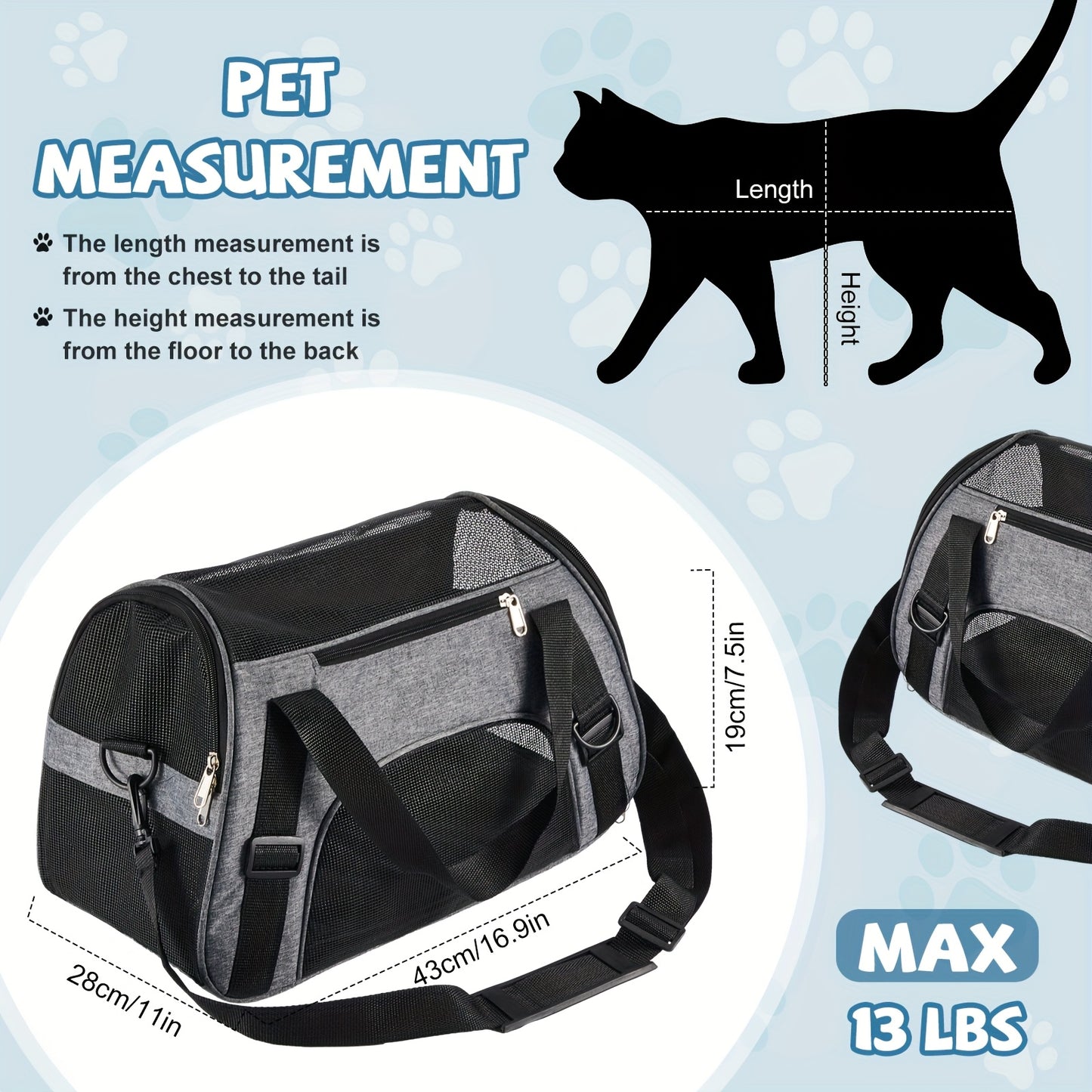 4pcs Cat Carrier Soft Pet Carrier