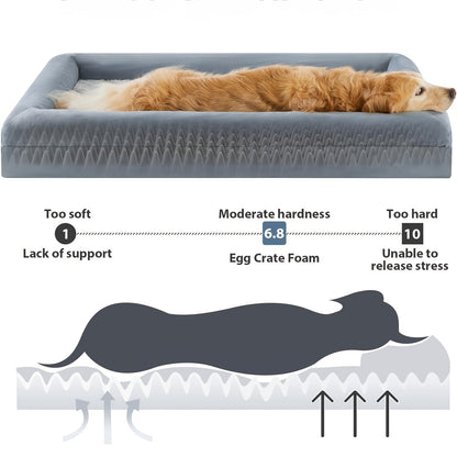 Magnolia Sofa Dog Bed, Removable And Washable Large Dog Bed  Soft Plush Dog Pad Surface, For Large, Medium, Small, Dogs.