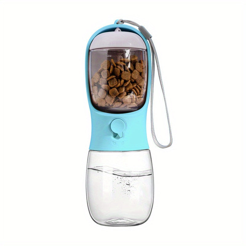 Large Capacity Portable Pet Water Bottle with Food Container