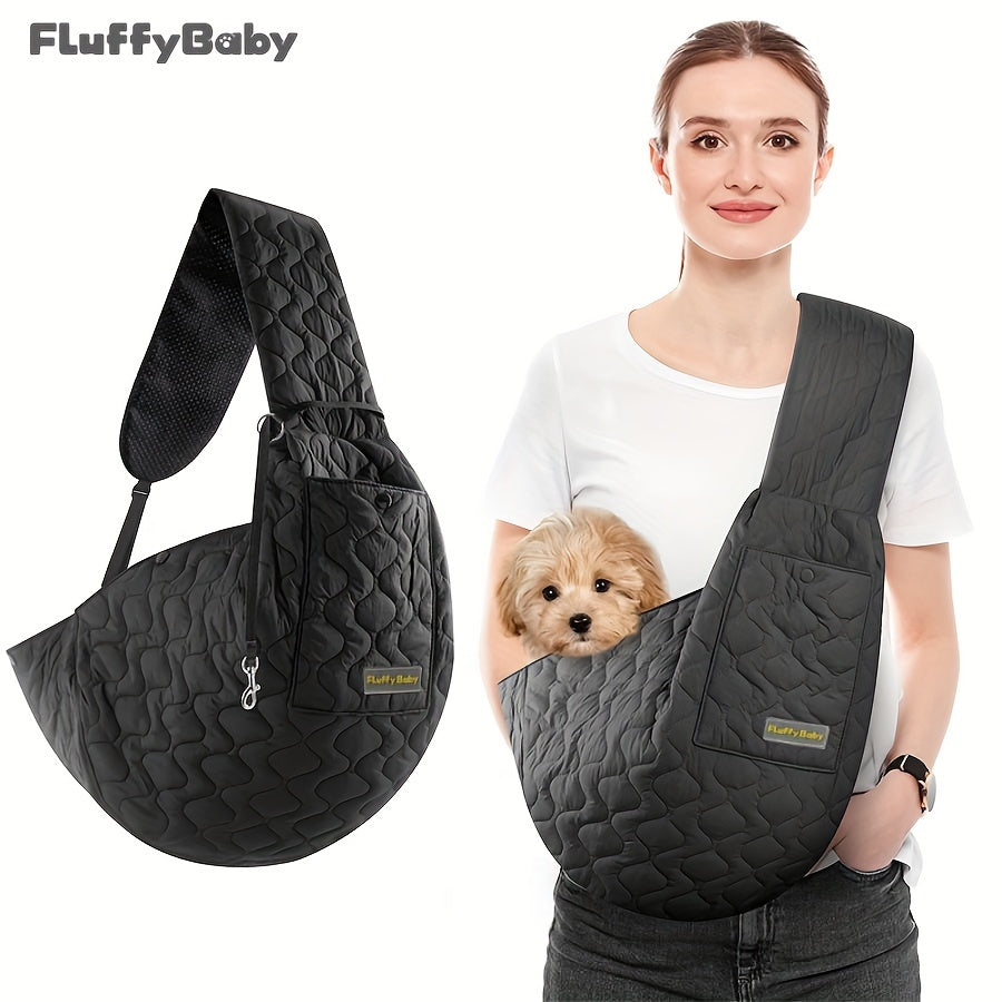 Dog And Cat Sling Carrier, Hands Free Pet Carriers Bag, Padded Adjustable