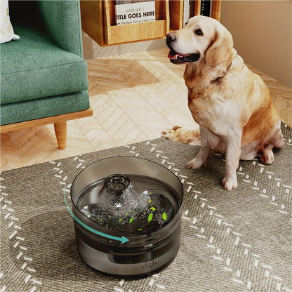 NPET (1.4 Gal) Large Automatic Pet Water Fountain for Dogs & Cats - USB-Powered, Button Control, Splatter Guard, 3-Layer Filtration System