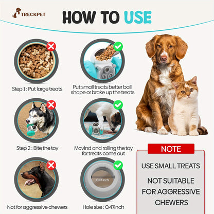 Interactive Food Toy For Dog And Cats, Pet Food Dispenser Tumbler Dog Treat Toy