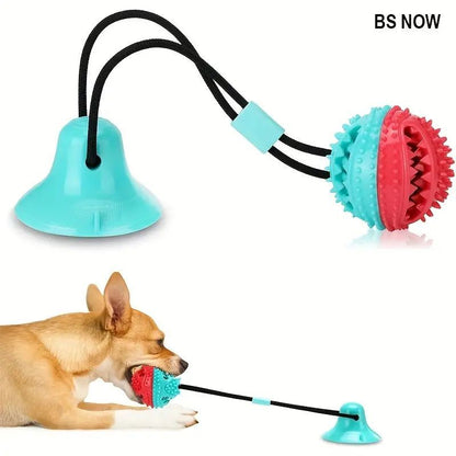 Interactive Dog Puzzle Toy with Suction Cup - Durable Chew-Resistant Rope for Tug of War & Mental Stimulation, Ideal for All Breeds