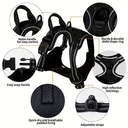 Magnolia 2pcs No Pull Dog Harness for Large Dogs