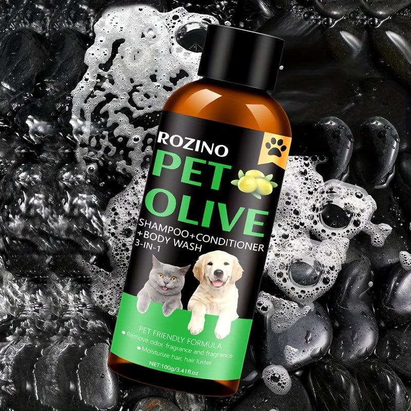 3-in-1 Hydrating ROZINO Pet Grooming Shampoo & Conditioner