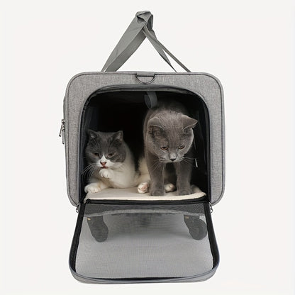 Extra Large Foldable Pet Travel Carrier with Detachable Design - Spacious & Secure Nylon Trolley Case