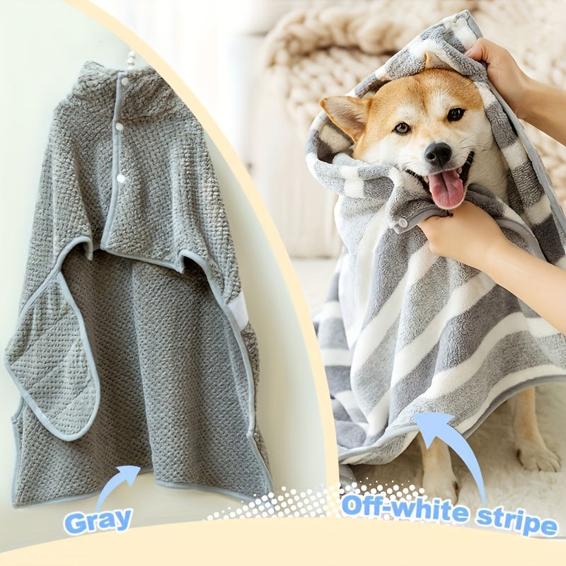 Quick-drying Pet Towel, Available In Two Colors, For Bathing, Swimming, And Beach Outings For Dogs.