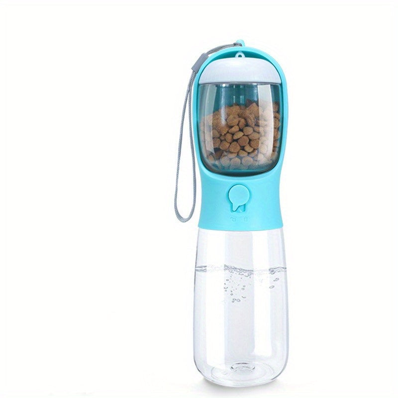 Large Capacity Portable Pet Water Bottle with Food Container