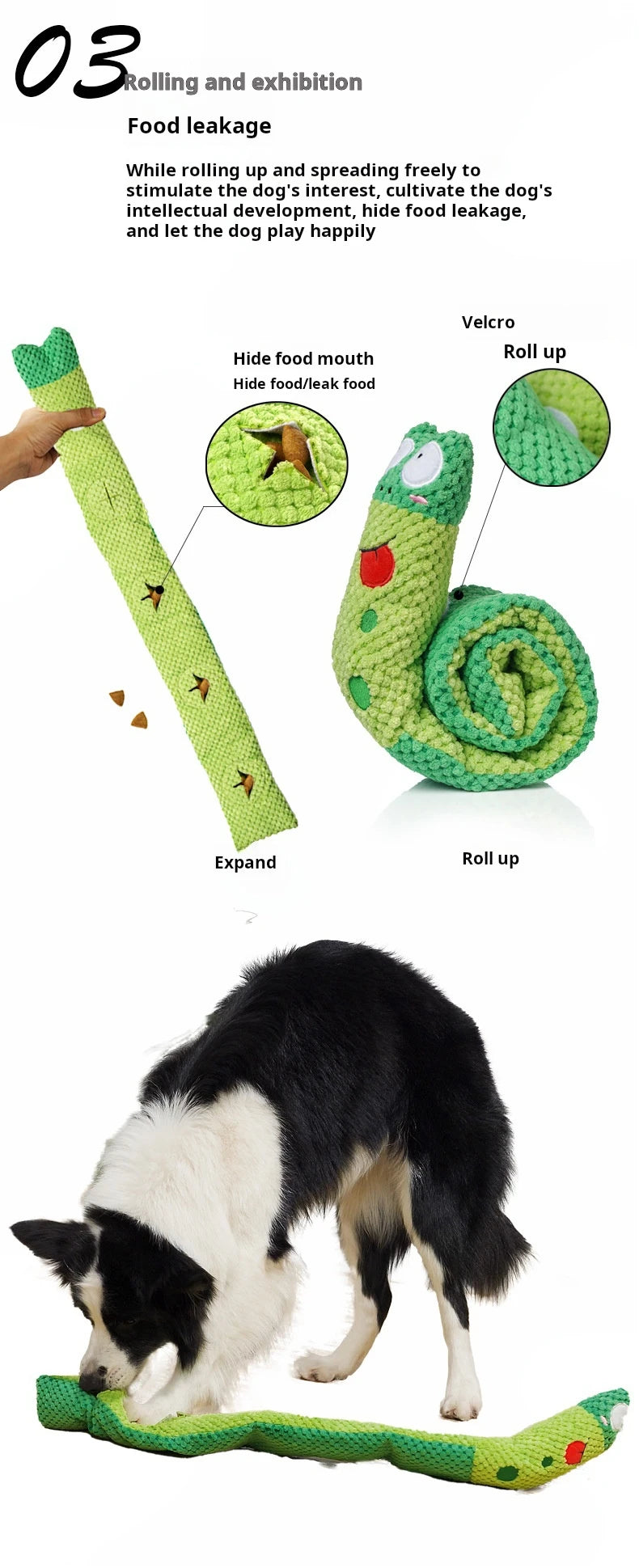 Indestructible Snail Plush Sound Squeaky Dog Toy