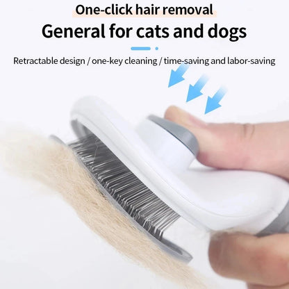 Pet Hair Brush Grooming and Stainless Steel Comb For Long Hair Dog Cleaning Pets Cat Dog Accessories