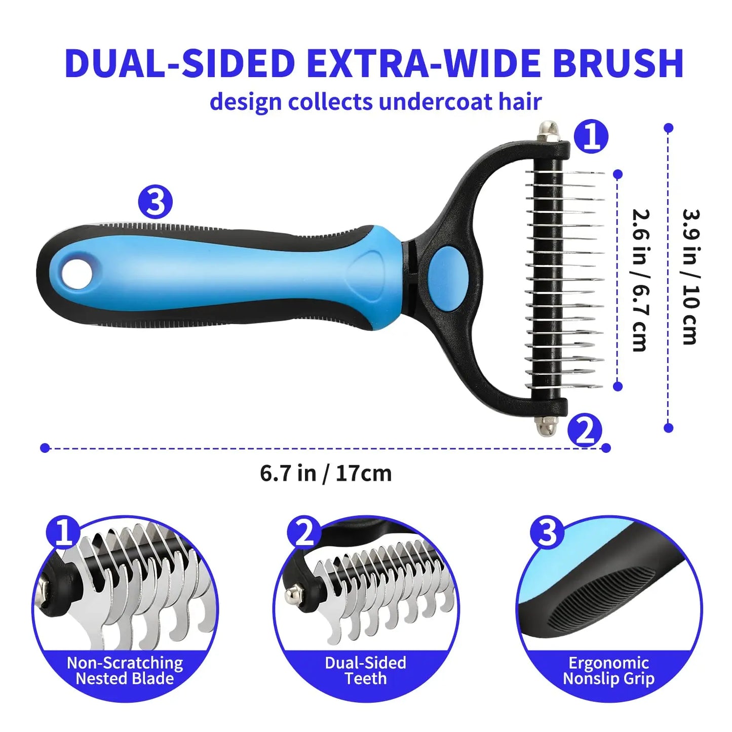 Professional Pet De-shedding Brush