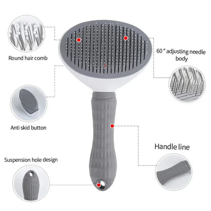 Pet Hair Brush Grooming and Stainless Steel Comb For Long Hair Dog Cleaning Pets Cat Dog Accessories