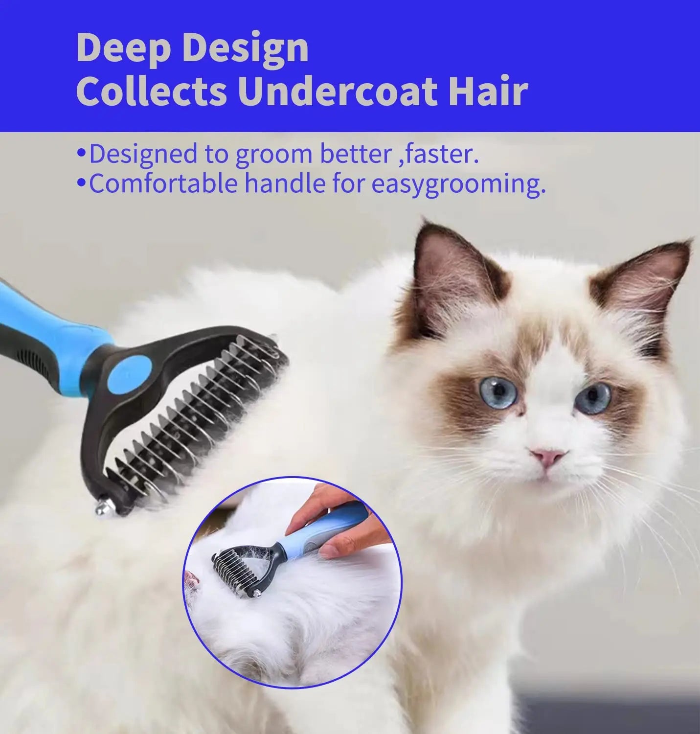 Professional Pet De-shedding Brush