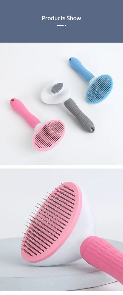 Pet Hair Brush Grooming and Stainless Steel Comb For Long Hair Dog Cleaning Pets Cat Dog Accessories