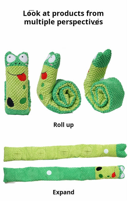 Indestructible Snail Plush Sound Squeaky Dog Toy