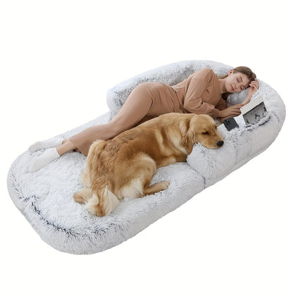 1pc Deluxe Plush Pet Sofa Bed For Medium To Large Dogs And Cats - Collapsible Dog Bed