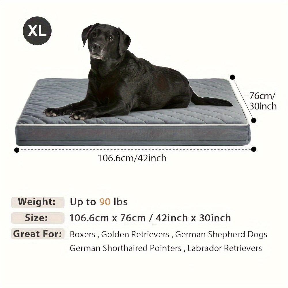 [Waterproof Orthopedic Dog Bed]  Large and Extra Large Waterproof Orthopedic Dog Bed - Removable Washable Cover & Anti-Slip Bottom for Large Dogs