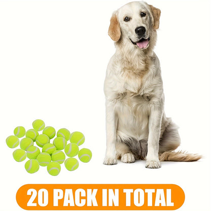 20 Pack Mini Tennis Balls for Small Breed Dogs - Fun Pet Toys for Playing, Training, and Interactive Games - Durable, Bouncy, and Safe 2 Inch