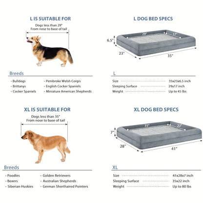 Magnolia Sofa Dog Bed, Removable And Washable Large Dog Bed  Soft Plush Dog Pad Surface, For Large, Medium, Small, Dogs.