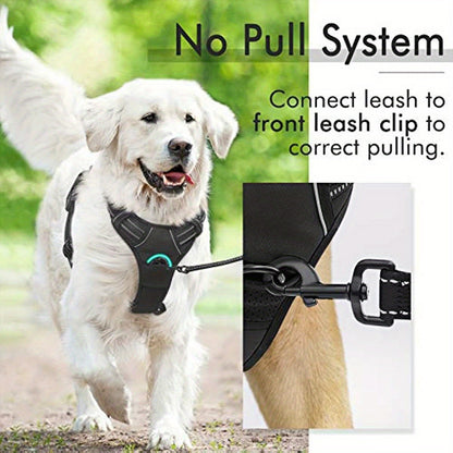 Magnolia 2pcs No Pull Dog Harness for Large Dogs