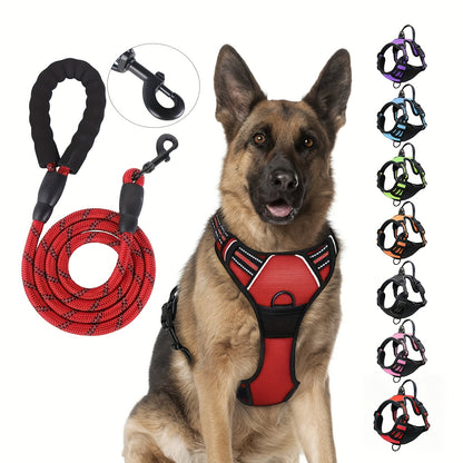 Magnolia 2pcs No Pull Dog Harness for Large Dogs