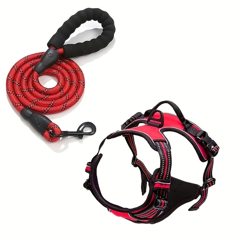 Magnolia 2pcs No Pull Dog Harness for Large Dogs