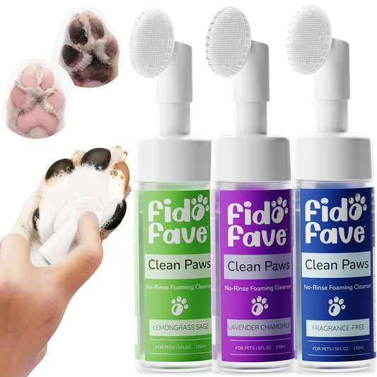 [Gentle Paw Cleaner] PH Balanced, Gentle No-Rinse Paw Cleaner For Dogs And Cats – Dog Paw Wash With Soft Silicone Brush, 5oz