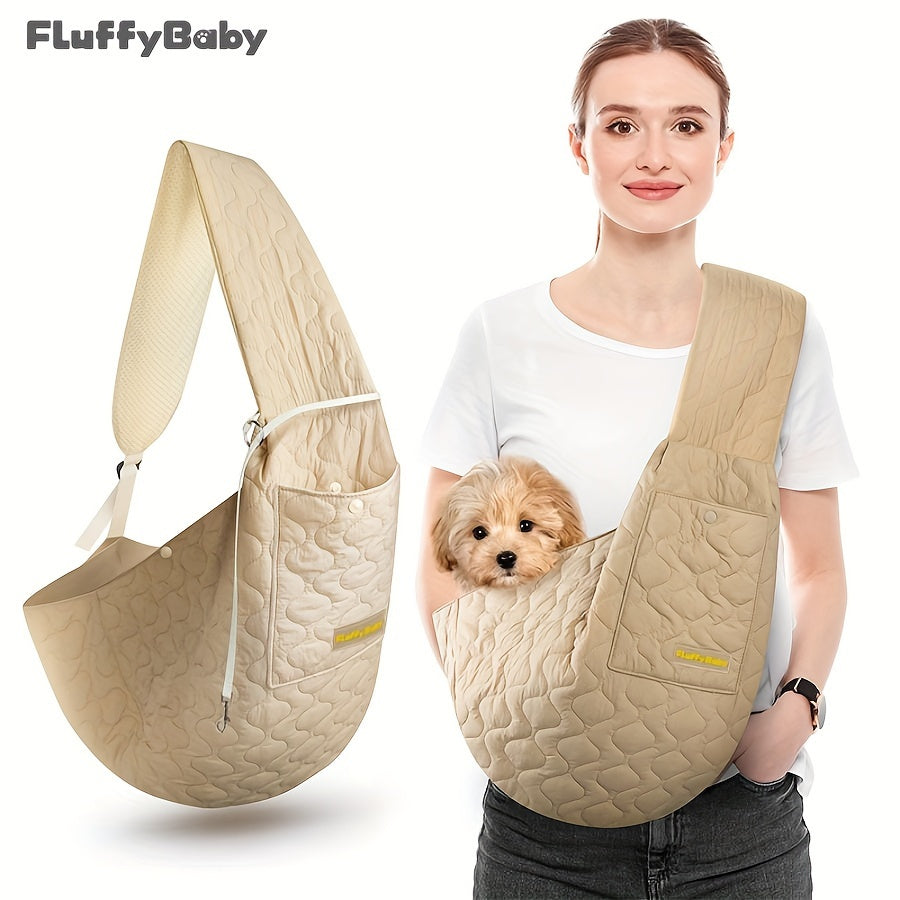 Dog And Cat Sling Carrier, Hands Free Pet Carriers Bag, Padded Adjustable