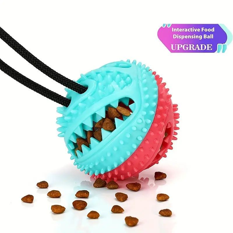 Interactive Dog Puzzle Toy with Suction Cup - Durable Chew-Resistant Rope for Tug of War & Mental Stimulation, Ideal for All Breeds