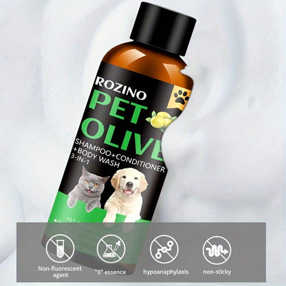 3-in-1 Hydrating ROZINO Pet Grooming Shampoo & Conditioner