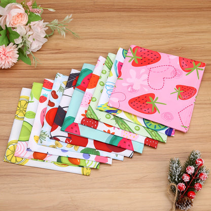 10pcs Dog Bandanas, Spring Summer Fruit/Flower/Dog Claw/Tropical Plants Leaves/Camouflage